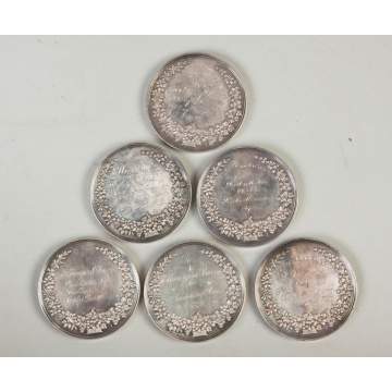 Six Sterling Silver Agricultural Medals