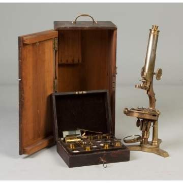 R. & J. Beck, London, Brass Microscope