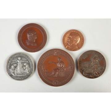 Group of 5 Various Vintage Medals