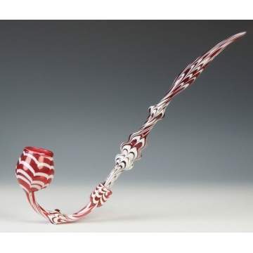 Two Blown Glass Whimsy Pipes