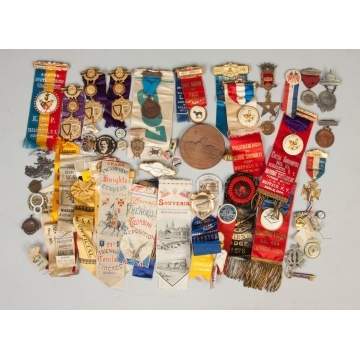 Group of Vintage Medals & Buttons