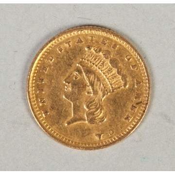 1861 One Dollar Liberty Head Gold Piece