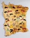 Native American Painted Elkskin Hide