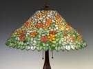 Leaded Glass Floral Lamp