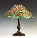 Leaded Glass Floral Lamp