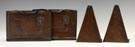 Two Pairs of Roycroft Hand Hammered Copper Bookends