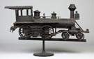 Painted Sheet Metal Locomotive Weathervane