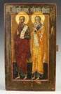 Early Russian Icon of the Prophets Elisha & Moses