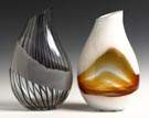 Two Seguso Modern Art Glass Vases