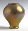 Tiffany Iridescent Vase - Pulled Feather Design