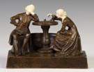 Peter Tereszczuk (Austrian/Ukrainian, 1875-1963) Bronze Chess Players