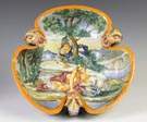 Italian Majolica Hand Painted Center Bowl