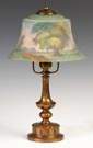 Pairpoint Reverse Painted Boudoir Lamp - Reverse Landscape