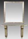 James Mont (1904-1974) Wall-Hanging Console Table & Mirror