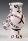 Pablo Picasso (Spanish, 1881-1973) "Chouette aux Traits" Glazed & Engraved Ceramic Vase