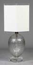 Cut Glass Lamp w/Lucite Shade