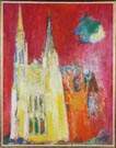 Bernard Lorjou (French, 1908-1986) "Cathedrale de Chartres"