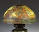 Handel Reverse Painted Table Lamp - Autumn Landscape