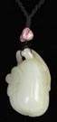 Chinese Carved Jade Pendant of a Plum