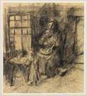Jozef Israels (Dutch, 1824-1911) Mother & Child