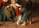 Felix Schlesinger (German, 1833-1910) "Feeding the Rabbits"