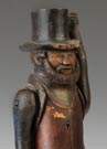 19th Cent. Carved & Painted Whirly Gig, Man with Top Hat