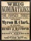 Whig Nominations Political Broadside