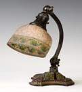Bellova, NY, Acid Etched & Reverse Painted Desk Lamp