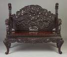 Chinese Carved Dragon Hall Bench