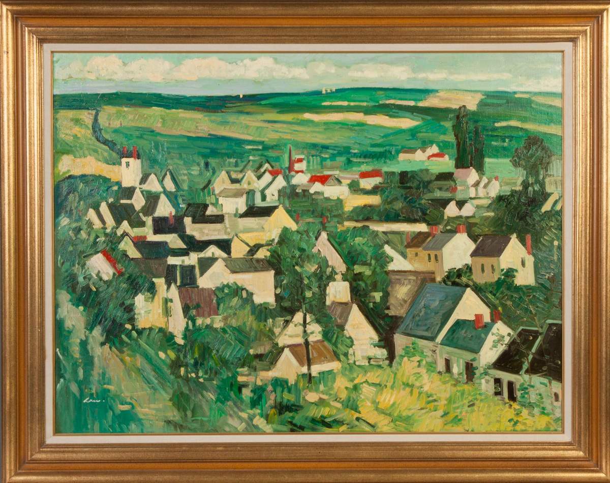 Law Kwok Keung (Chinese, 1954) Village Scene Cottone Auctions