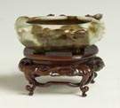 Chinese Carved Russet Jade Brush Washer