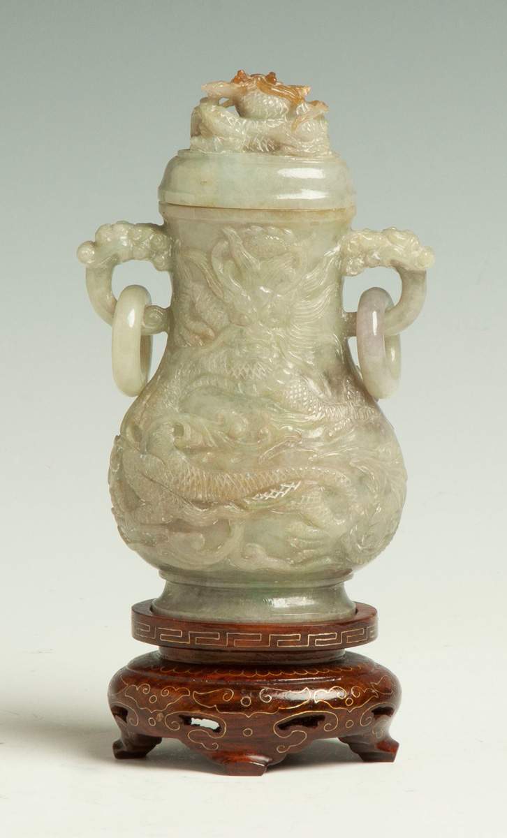 Chinese Finely Carved Jade Urn Cottone Auctions