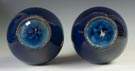 Pair of Chinese Blue Glazed Bottle Form Porcelain Vases