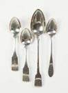 Four Silver Serving & Stuffing Spoons