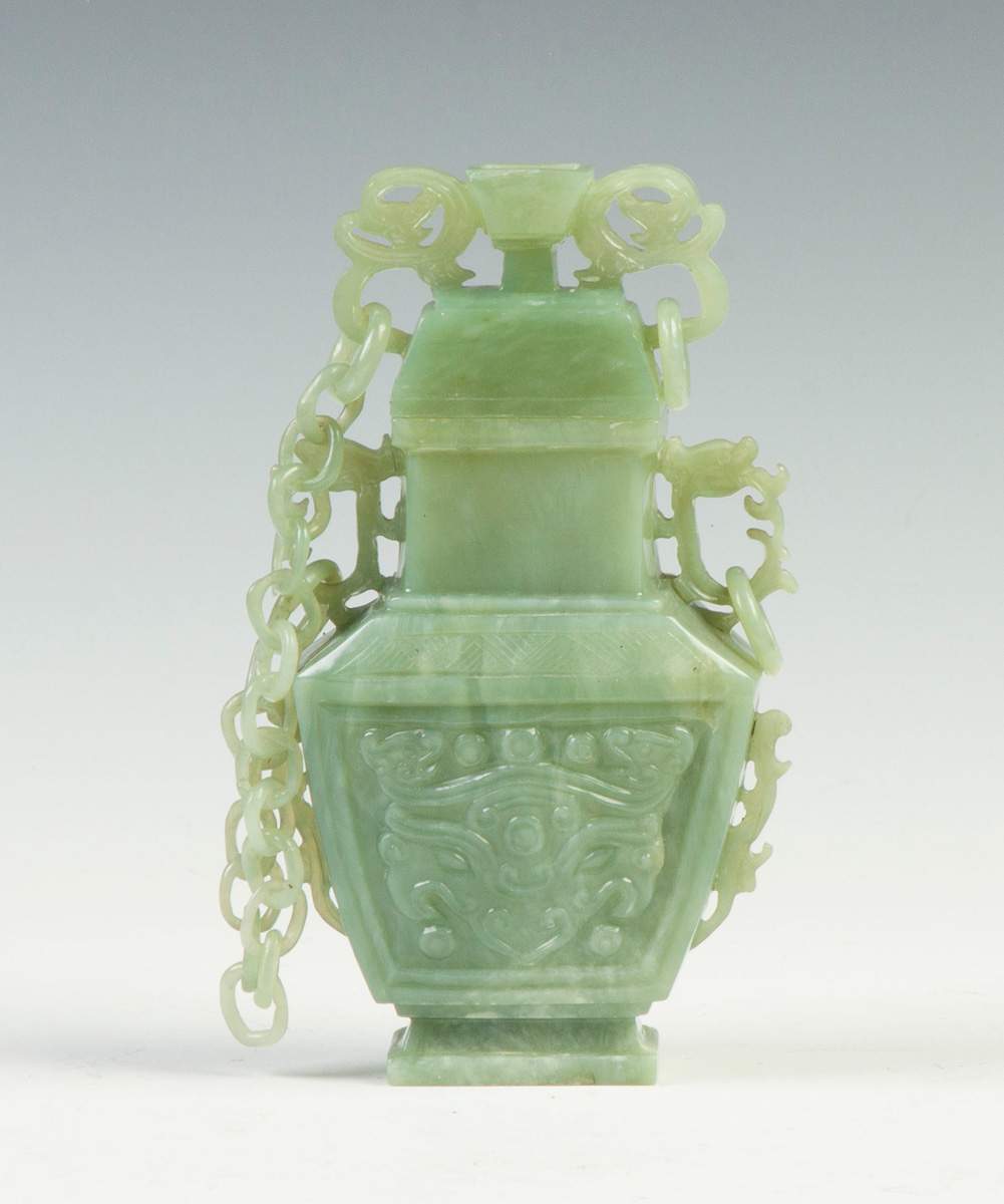 Chinese Carved Jade Covered Urn Cottone Auctions