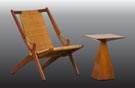 Arne Hovmand Olsen Teakwood Chair & Rosewood Side Table