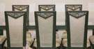 James Mont Art Deco Green Table & Chairs