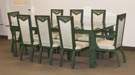 James Mont Art Deco Green Table & Chairs
