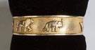 18K Gold Bangle with Animals