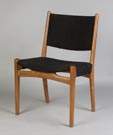 Teak & Cloth Side Chair