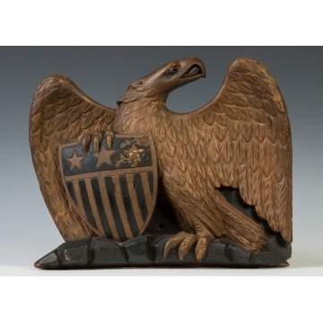 Carved  & Gilt Wood Eagle