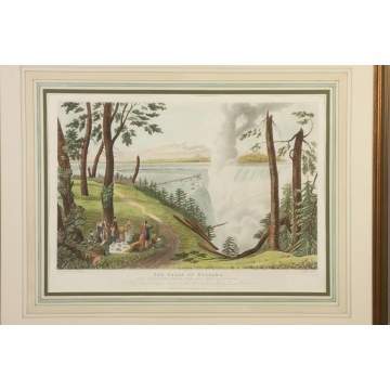 "The Falls of Niagara" Aquatint by C. Hunt