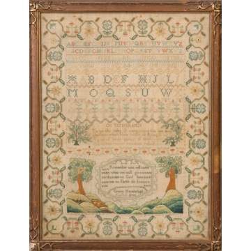 Fine American Needlework Sampler