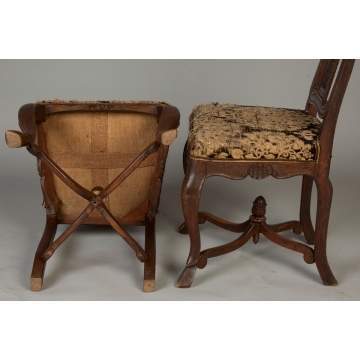Pair of Carved Oak Side Chairs
