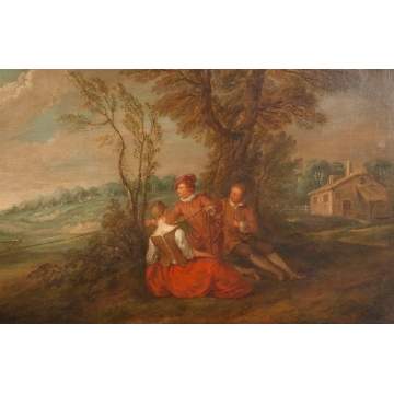 Old Master's School Painting "The Bird Trap"