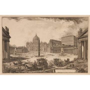 Giovanni Battista Piranesi (1720-1778) Veduta della gran Piazza e Basilica de S. Pietro