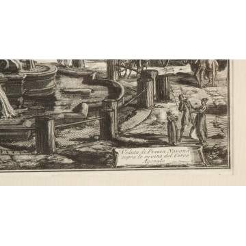 Giovanni Battista Piranesi (1720-1778) "Veduta di Piazza Navona sopra le rovine del Circo Agonale" 