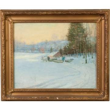 Charles Allen Hulbert (American, 1859-1939) Snow scene