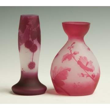J.L. Floral Cameo Vases