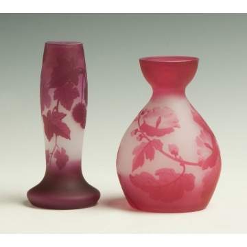 J.L. Floral Cameo Vases